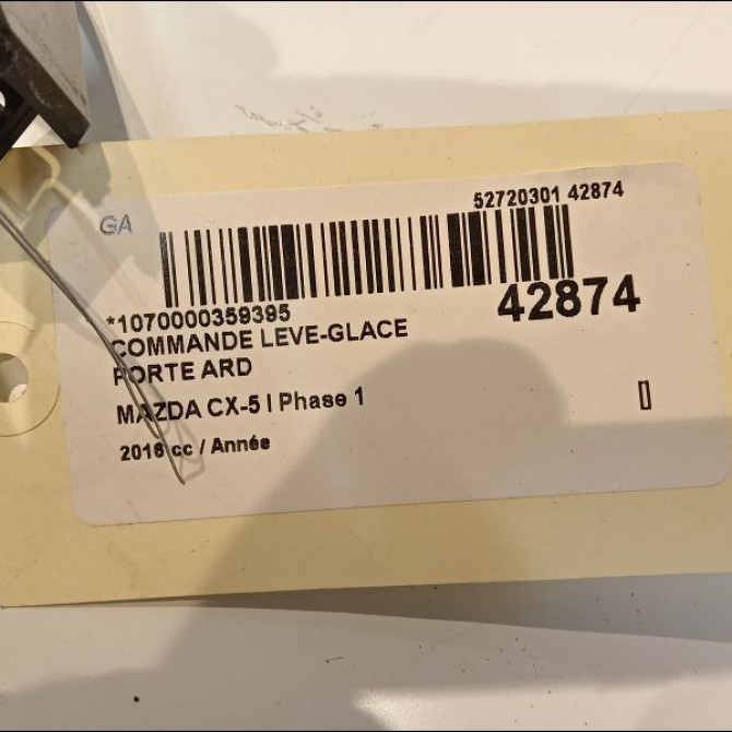 Commande leve-glace porte arrière droite occasion MAZDA CX-5 I Phase 1 01-2012->... KA1H66380 4