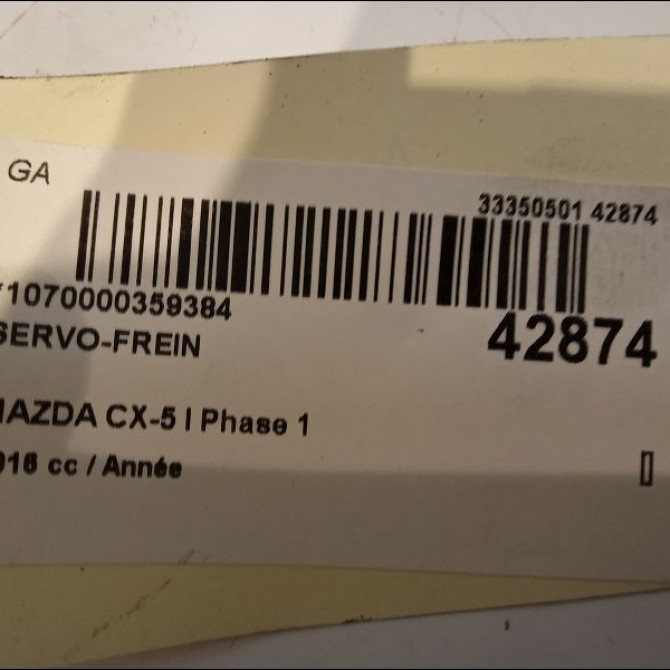 Servo-frein occasion MAZDA CX-5 I Phase 1 01-2012->... KAYF4380Z 4