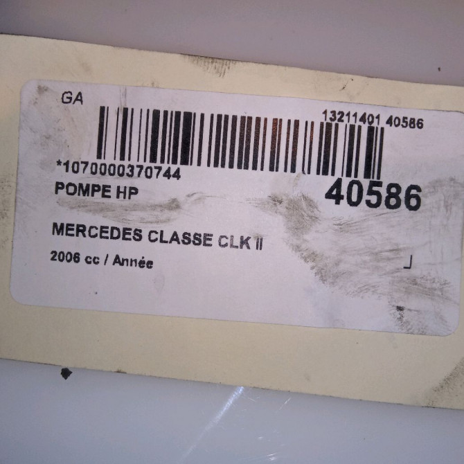 Pompe hp occasion MERCEDES CLASSE CLK II Phase 2 COUPE 05-2005->12-2009 6420700301 6