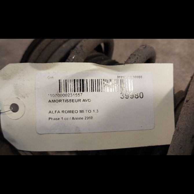 Amortisseur avant droit occasion ALFA ROMEO MI.TO MI.TO Phase 1 2008-09-01->2016-12-31 1.3 JTDM 95ch 50516723 2