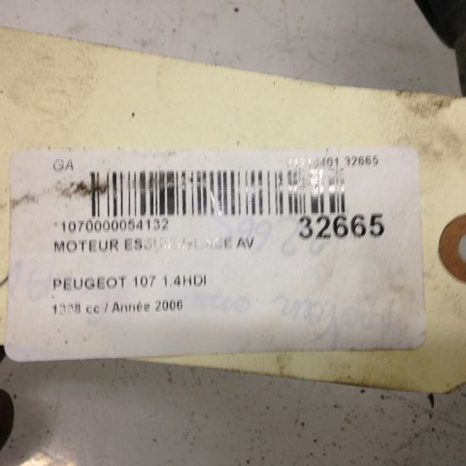 Moteur essuie-glace avant occasion PEUGEOT 107 Phase 1 06-2005->12-2008 1.4 HDI 6405HT 4