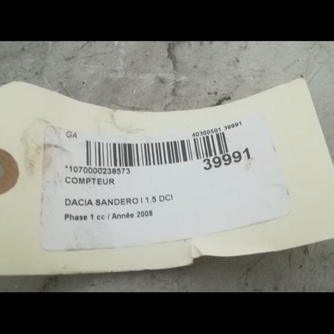 Compteur occasion DACIA SANDERO I Phase 1 06-2008->10-2012 1.5 DCI 85ch 248108733R 3