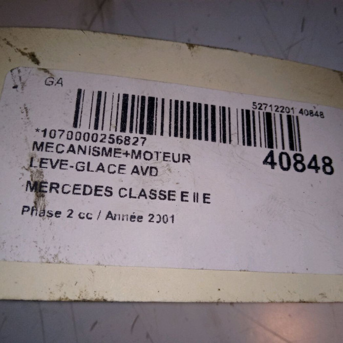 Mecanisme + moteur lève-glace avant droit occasion MERCEDES CLASSE E II Phase 2 09-1999->03-2002 E 220 CDI 2107201246 4