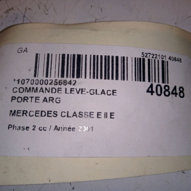 Commande leve-glace porte arrière gauche occasion MERCEDES CLASSE E II Phase 2 09-1999->03-2002 E 220 CDI 4