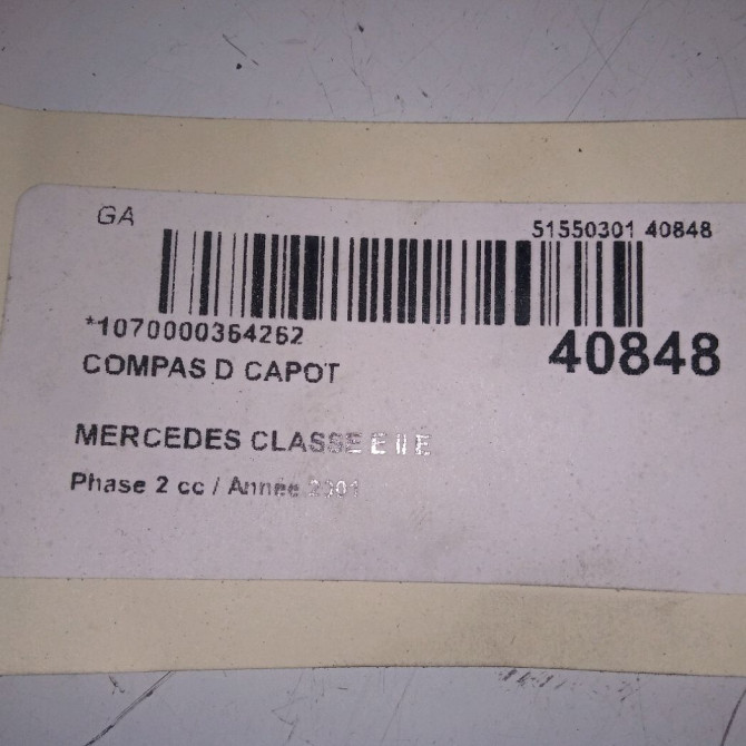 Compas d capot occasion MERCEDES CLASSE E II Phase 2 09-1999->03-2002 E 220 CDI 2108800828 4