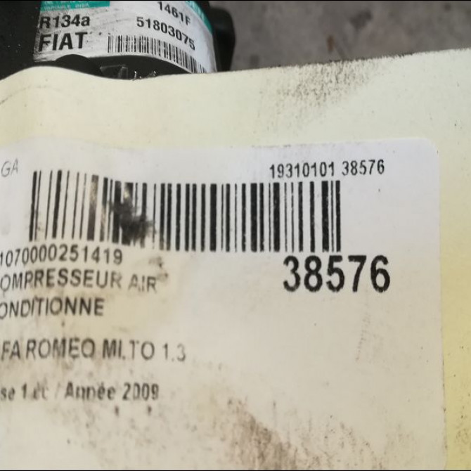 Compresseur air conditionne occasion ALFA ROMEO MI.TO MI.TO Phase 1 2008-09-01->2016-12-31 1.3 JTDM 85ch 71724084 4