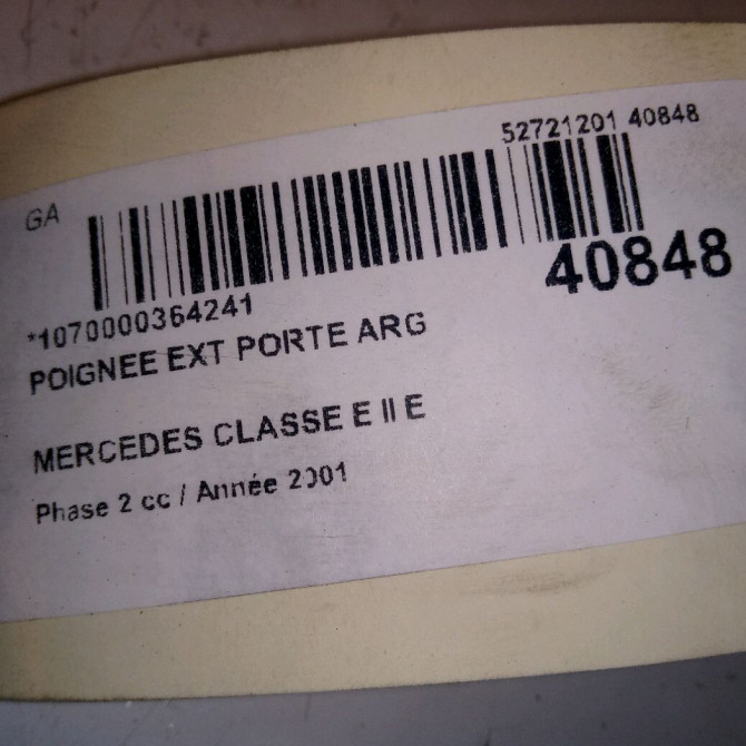 Poignee ext porte arg occasion MERCEDES CLASSE E II Phase 2 09-1999->03-2002 E 220 CDI 21076013709999 4