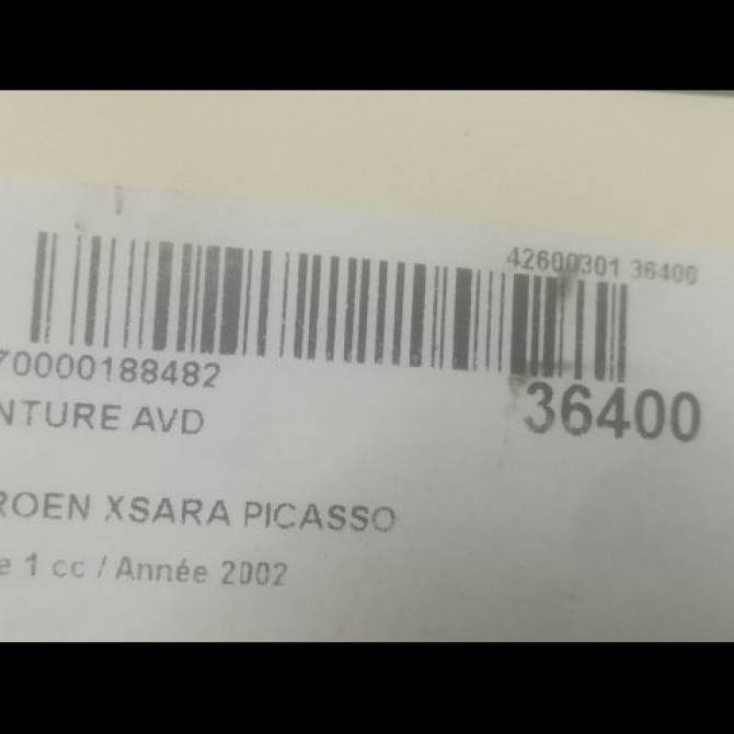 Ceinture avant droite occasion CITROEN XSARA PICASSO Phase 1 12-1999->02-2004 1.6i 8974C9 5