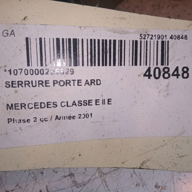 Serrure porte ard occasion MERCEDES CLASSE E II Phase 2 09-1999->03-2002 E 220 CDI 2027300635 4