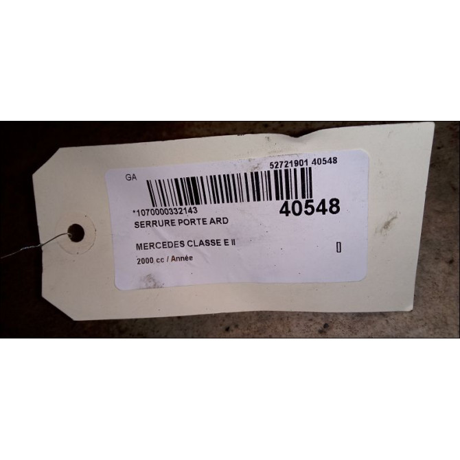 Serrure porte ard occasion MERCEDES CLASSE E II Phase 2 09-1999->03-2002 2027300635 4