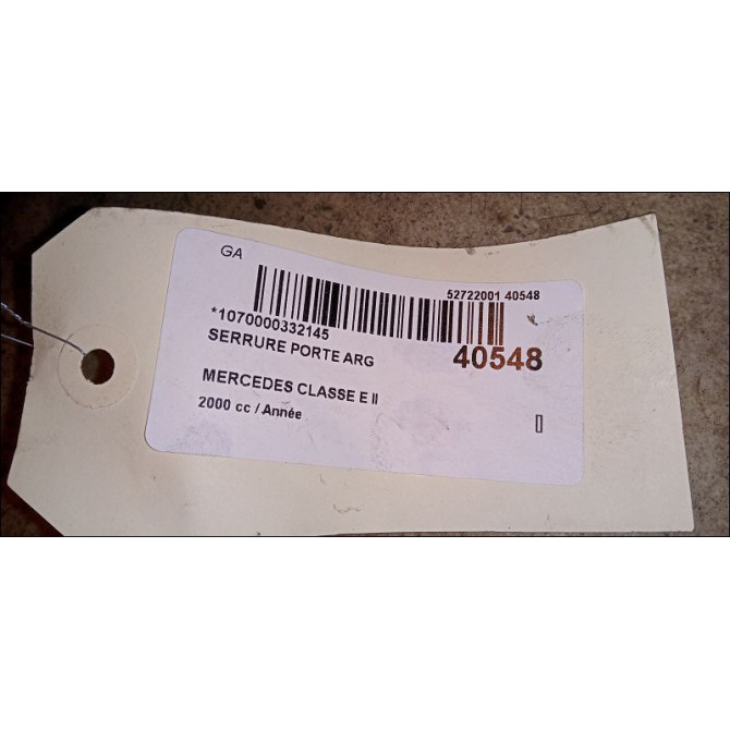 Serrure porte arg occasion MERCEDES CLASSE E II Phase 2 09-1999->03-2002 2027300535 4