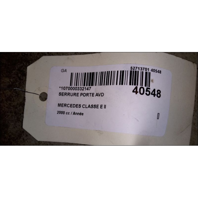 Serrure porte avd occasion MERCEDES CLASSE E II Phase 2 09-1999->03-2002 2027204435 4