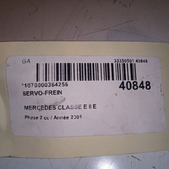 Servo-frein occasion MERCEDES CLASSE E II Phase 2 09-1999->03-2002 E 220 CDI 54304330 4