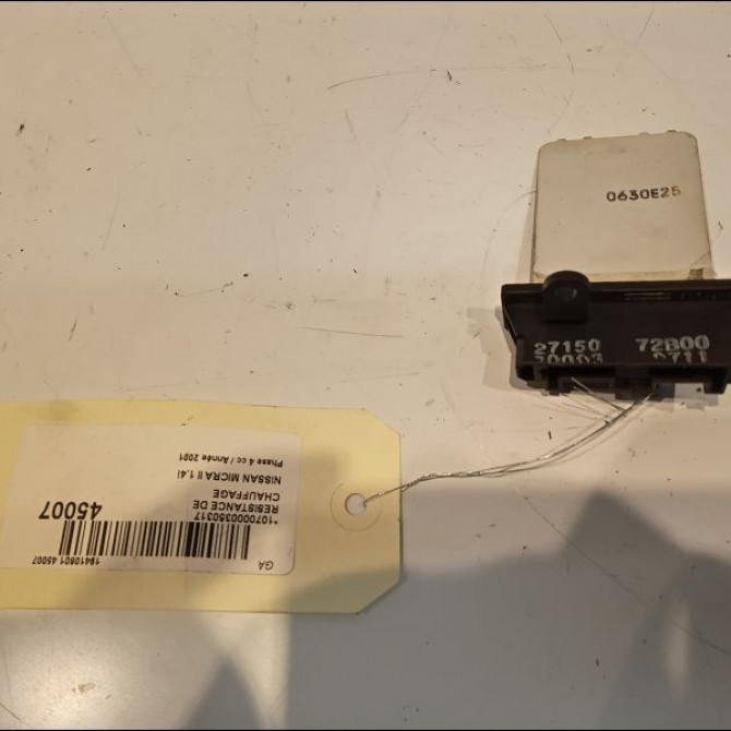 Resistance de chauffage occasion NISSAN MICRA II Phase 4 09-2000->03-2003 1.4i 1