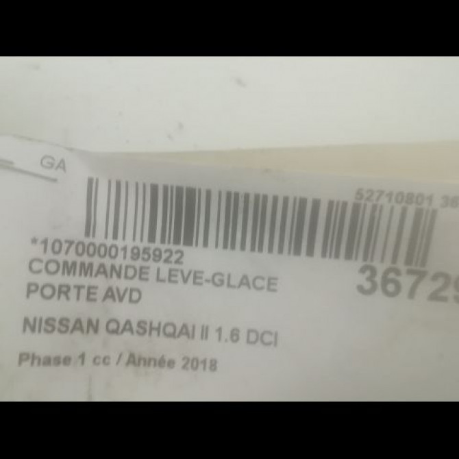 Commande lève-glace porte avant droite occasion NISSAN QASHQAI II Phase 1 02-2014->... 1.6 DCI 130ch 25411HV02A 3