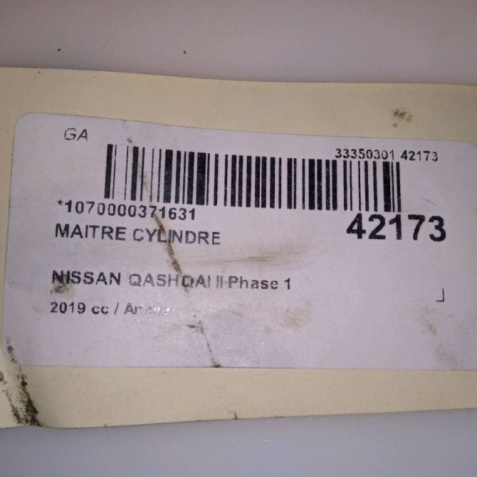 Maitre cylindre occasion NISSAN QASHQAI II Phase 1 02-2014->... 460104EH1A 4
