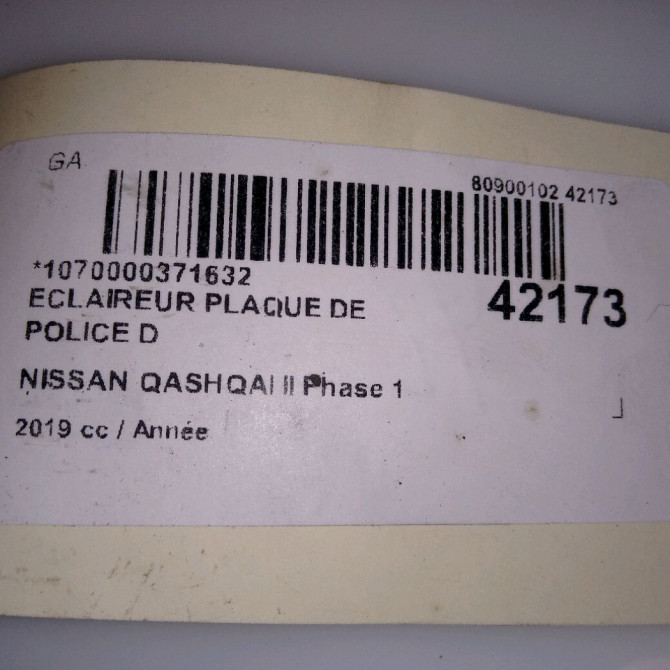 Eclaireur plaque de police d occasion NISSAN QASHQAI II Phase 1 02-2014->... 265103BB0A 4