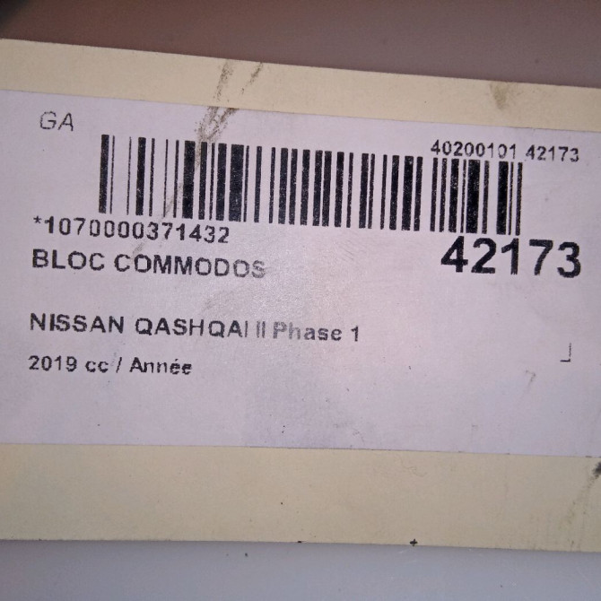 Bloc commodos occasion NISSAN QASHQAI II Phase 1 02-2014->... 255604EA2B 4