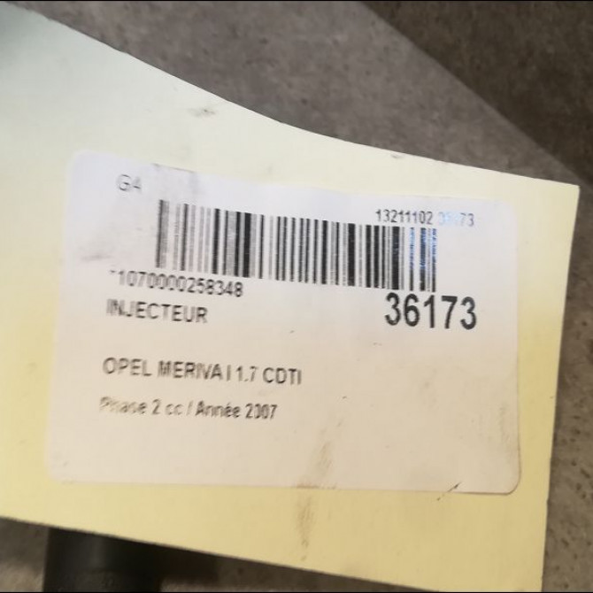 Injecteur occasion OPEL MERIVA I Phase 2 01-2006->09-2010 1.7 CDTI 100ch 98433634 3