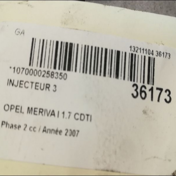 occasion OPEL MERIVA I Phase 2 01-2006->09-2010 1.7 CDTI 100ch 98433634 3