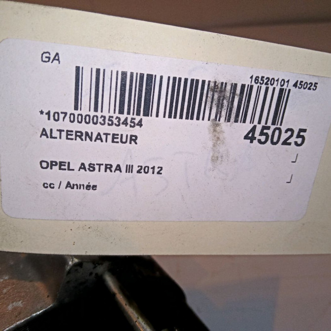 Alternateur occasion OPEL ASTRA IV 13581885 5