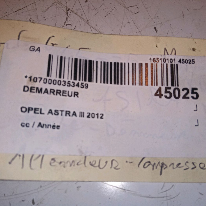 Démarreur occasion OPEL ASTRA IV 95521797 5