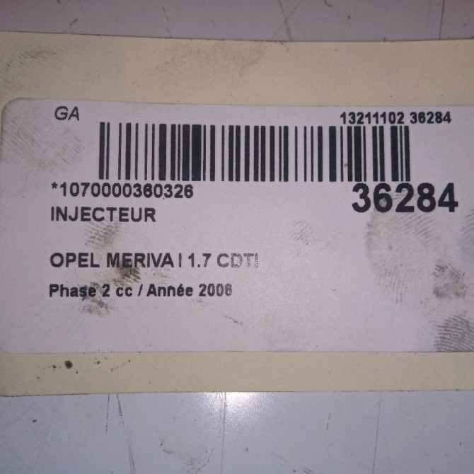 Injecteur occasion OPEL MERIVA I Phase 2 01-2006->09-2010 1.7 CDTI 100ch 98433634 4