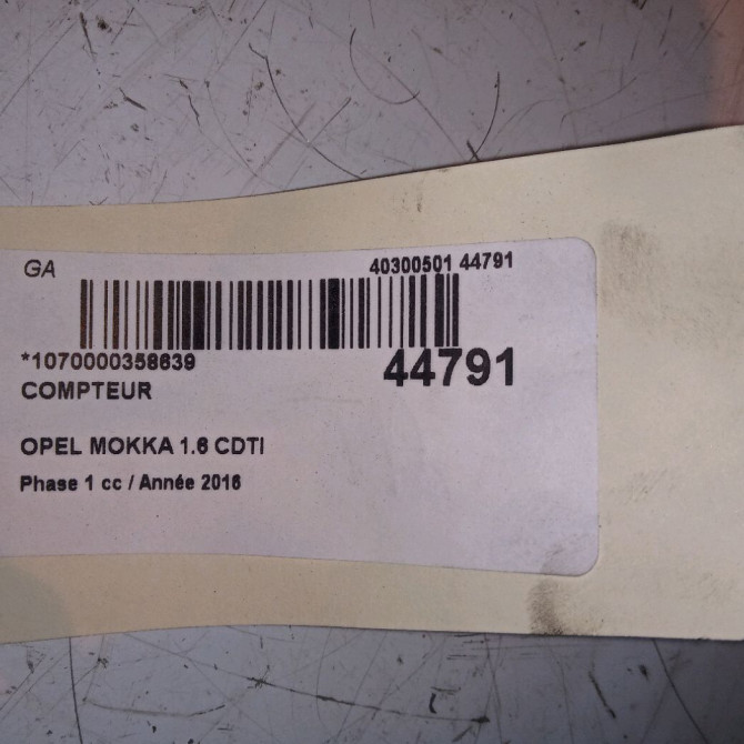 Compteur occasion OPEL MOKKA Phase 1 10-2012->... 1.6 CDTI 136ch 42342772 4