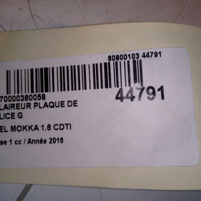 Eclaireur plaque de police g occasion OPEL MOKKA Phase 1 10-2012->... 1.6 CDTI 136ch 13502178 4