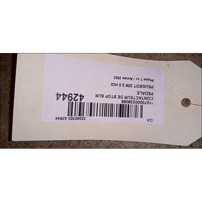 occasion PEUGEOT 206 Phase 1 09-1998->03-2009 2.0 HDI 2