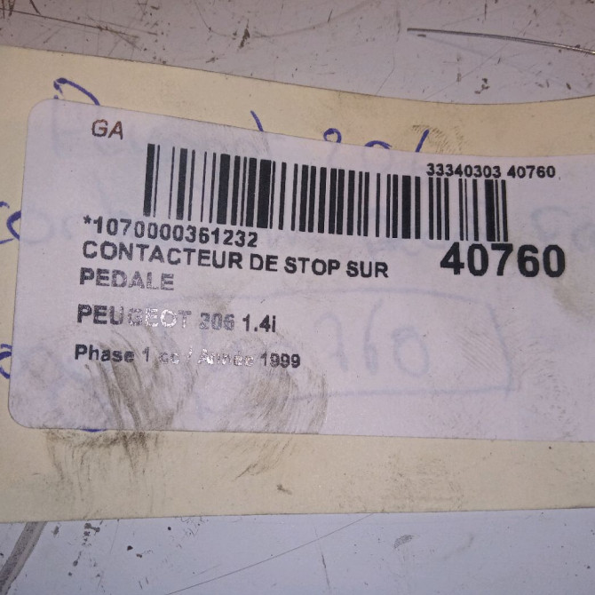 occasion PEUGEOT 206 Phase 1 09-1998->03-2009 1.4i 3