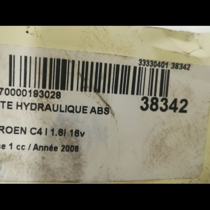 Unité hydraulique ABS occasion CITROEN C4 I Phase 1 11-2004->07-2008 1.6i 16v 4541E4 3