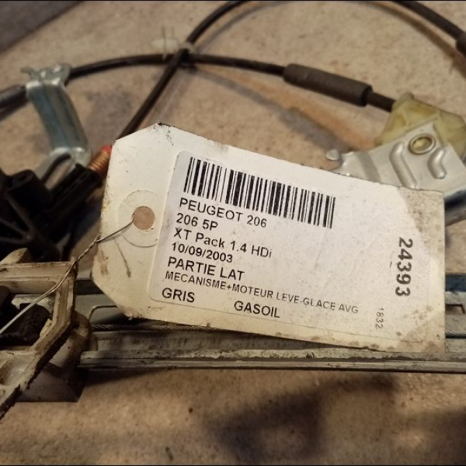 Mecanisme+moteur leve-glace avg occasion PEUGEOT 206 Phase 1 09-1998->03-2009 9221G0 2