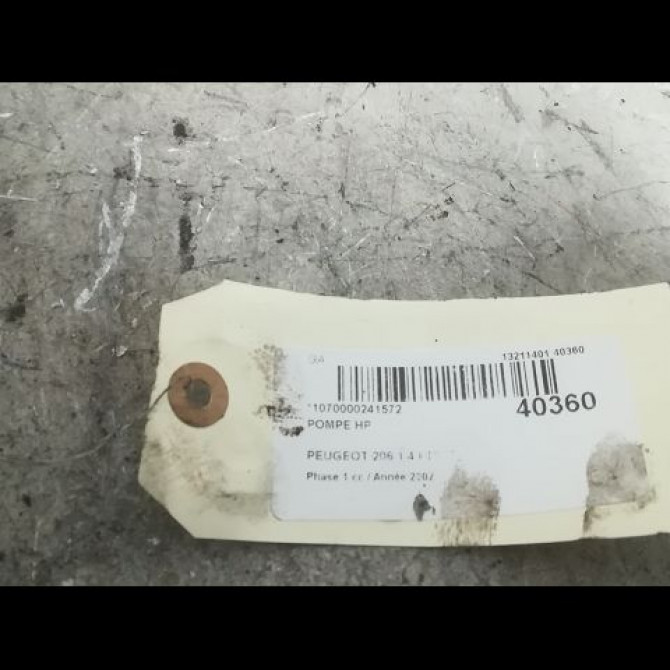 Pompe hp occasion PEUGEOT 206 Phase 1 09-1998->03-2009 1.4 HDI 70ch 1920EC 5