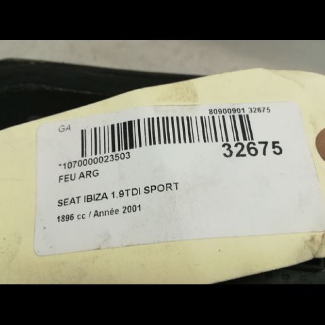 Feu arrière gauche occasion SEAT IBIZA II Phase 3 09-1999->03-2002 1.9 TDI 110ch 6K6945111G 4