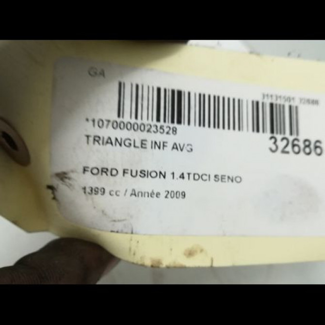 Triangle inf avg occasion FORD FUSION Phase 2 10-2005->09-2011 1.4 TDCI 1212808 3