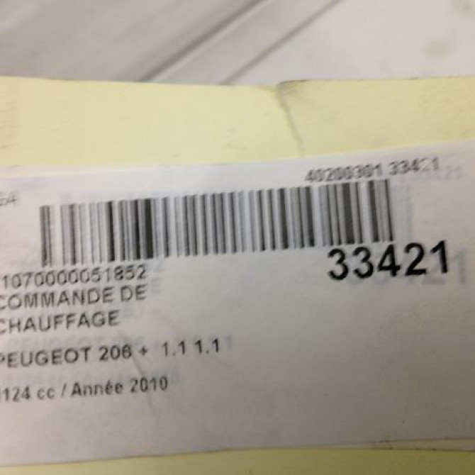 Commande de chauffage occasion PEUGEOT 206 + Phase 1 03-2009->05-2013 1.1i 8v 60ch 6451VH 4