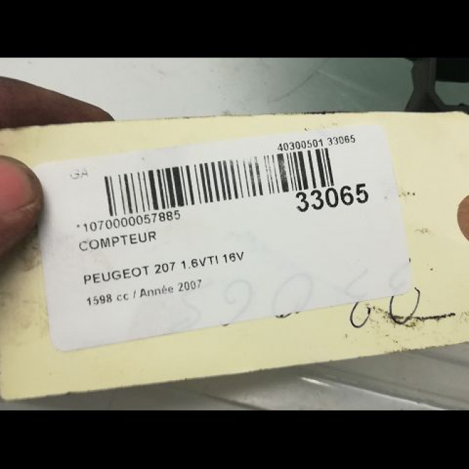 Compteur occasion PEUGEOT 207 Phase 1 04-2006->06-2013 1.6 VTI 16v 120ch 6103CT 4