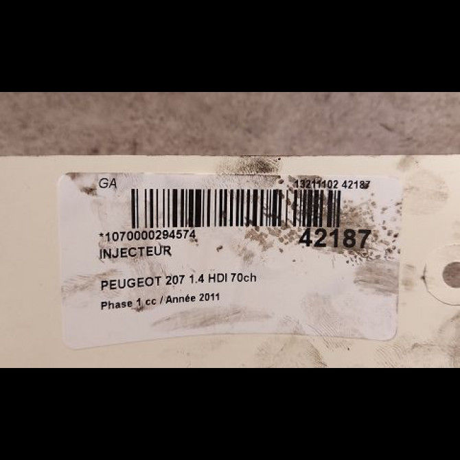 Injecteur occasion PEUGEOT 207 Phase 1 04-2006->06-2013 1.4 HDI 70ch 3