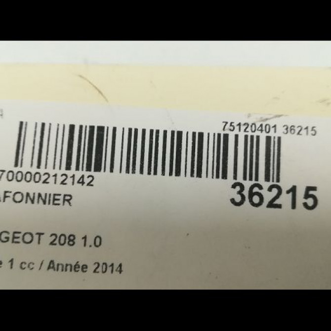 Plafonnier occasion PEUGEOT 208 208 Phase 1 2012-03-01->2015-09-30 1.0 PURETECH 68ch 96754056PR 3