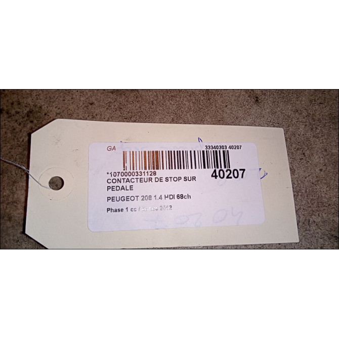 occasion PEUGEOT 208 208 Phase 1 2012-03-01->2015-09-30 1.4 HDI 68ch 2