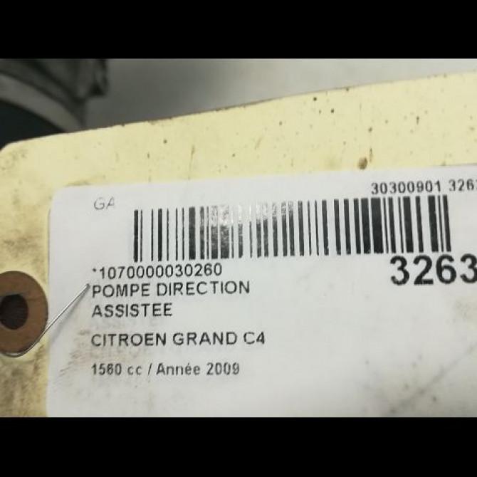 Pompe direction assistee occasion CITROEN C4 PICASSO I Phase 1 01-2007->10-2013 1.6 HDi 16v 110ch 00004007WK 4