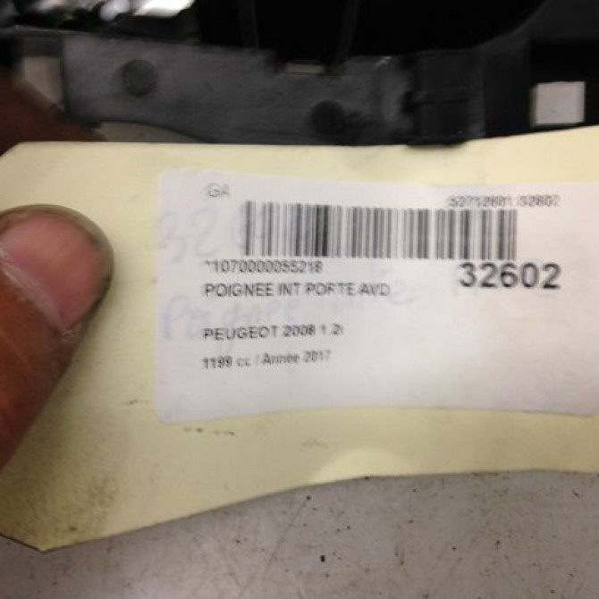Poignee int porte avd occasion PEUGEOT 2008 Phase 1 01-2013->... 96555516VV 3