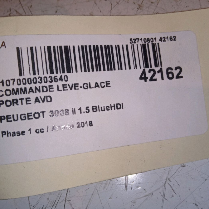 Commande lève-glace porte avant droite occasion PEUGEOT 3008 II Phase 1 04-1995->04-1999 1.5 BlueHDI 130ch 98044803ZD 4