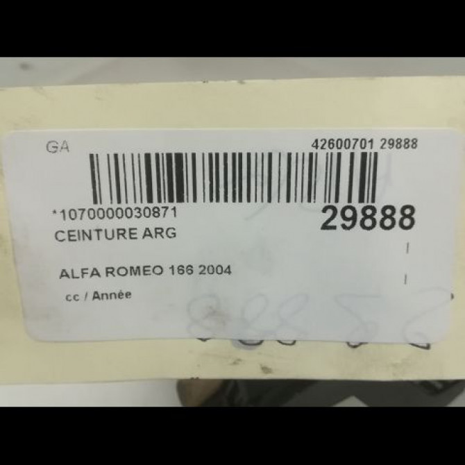 Ceinture arrière gauche occasion ALFA ROMEO 166 156017440 4