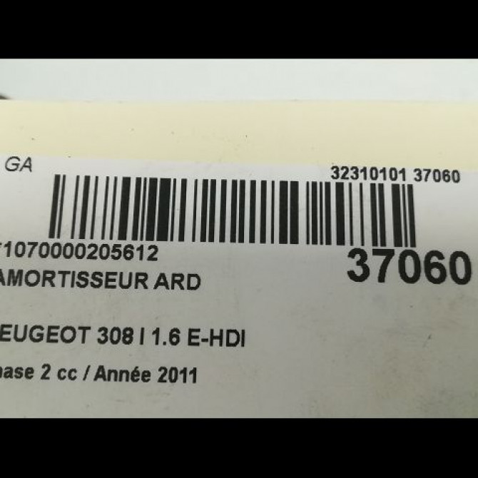 Amortisseur arrière droit occasion PEUGEOT 308 I Phase 2 04-2011->12-2014 1.6 E-HDI 112ch 5206NF 2