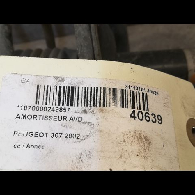Amortisseur avant droit occasion PEUGEOT 307 5202EC 2