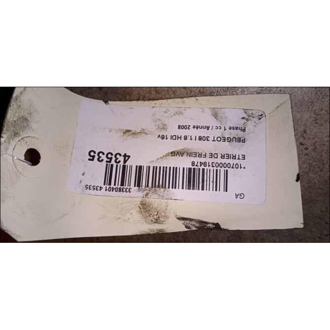 Etrier de frein avant gauche occasion PEUGEOT 308 I Phase 1 09-2007->03-2011 1.6 HDI 16v 110ch 4401N8 3