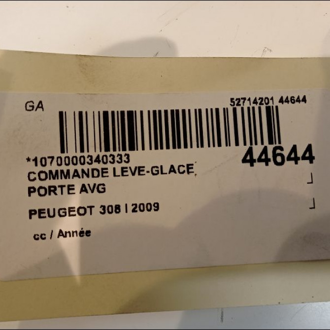 Commande lève-glace porte avant gauche occasion PEUGEOT 308 I 649024 4