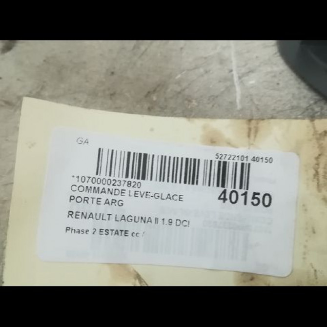 Commande leve-glace porte arrière gauche occasion RENAULT LAGUNA II Phase 2 ESTATE 03-2005->09-2007 1.9 DCI 130ch 8200315029 3